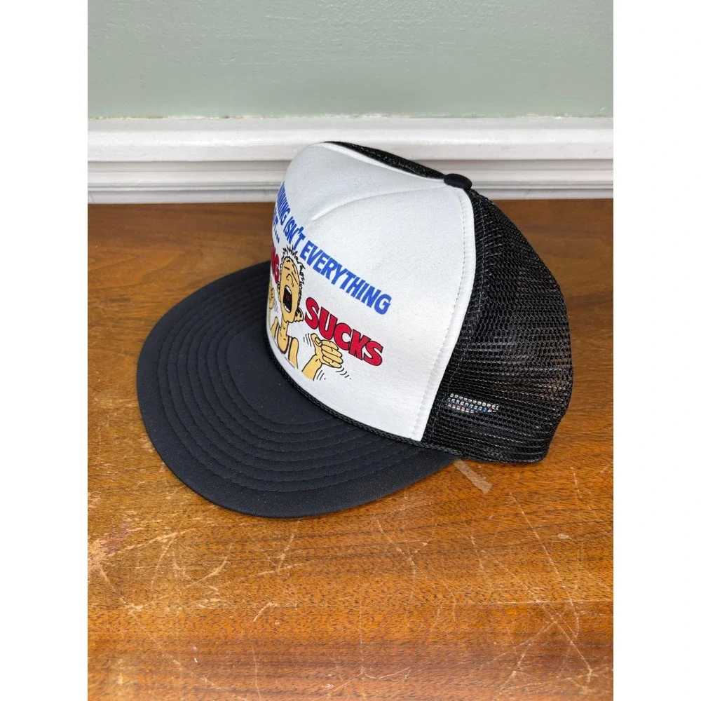 Vintage Nissin Winning Isnt Everything Losing Sucks Trucker Hat‎ Snapback Black
